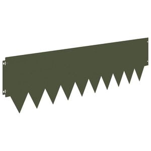 vidaXL Lawn Edging 20 pcs 103 x 30 cm metal Olive Green