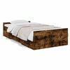 vidaXL Bed Frame with Drawers without Mattress Smoked Oak 90x200 cm