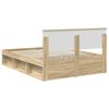 vidaXL Bed Frame with Headboard Sonoma 140 x 190 cm Engineered wood