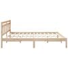 vidaXL Bed Frame Brown 200 x 200 cm Solid Pine Wood