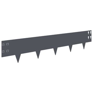 vidaXL Lawn Edging 20 pcs 100 x 20 cm Steel Anthracite