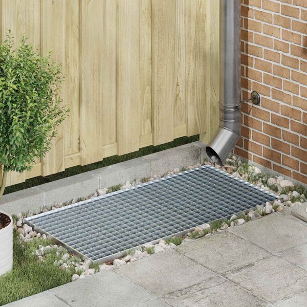 vidaXL Grating Silver 100 x 50 x 2 cm Hot-Dip Galvanised Steel