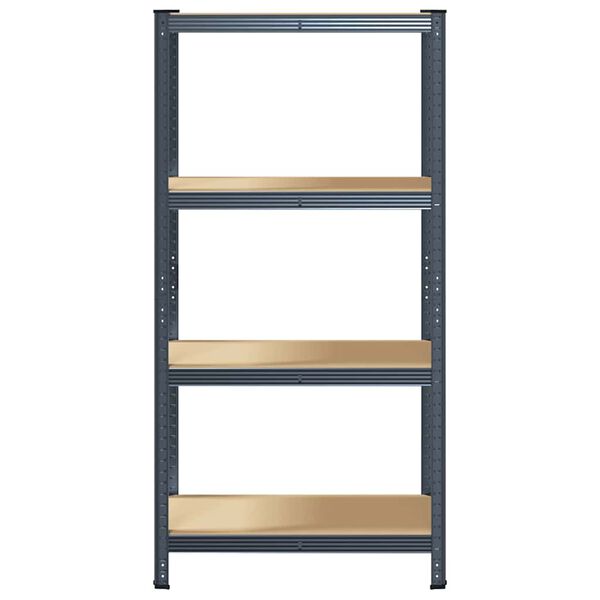vidaXL 4-Layer Storage Shelf Anthracite Steel&Engineered Wood