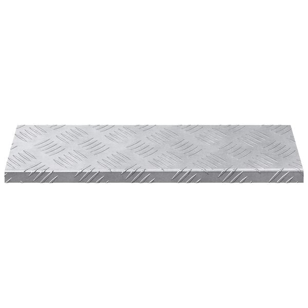 vidaXL Stair Tread Rectangular 15 pcs Silver 60 x 18 cm Aluminium