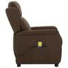 vidaXL Massage Chair Brown 67.5 x 93.5 x 101.5 cm [Fabric and Foam]
