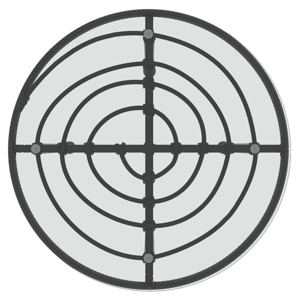 vidaXL Dining Table Black &Oslash;55 cm&nbsp;Tempered Glass and Steel