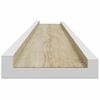 vidaXL Wall Shelves 2 pcs White and Sonoma Oak 115x9x3 cm