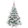 vidaXL Artificial Christmas Tree with 150 LEDs White 150 cm PE and PVC