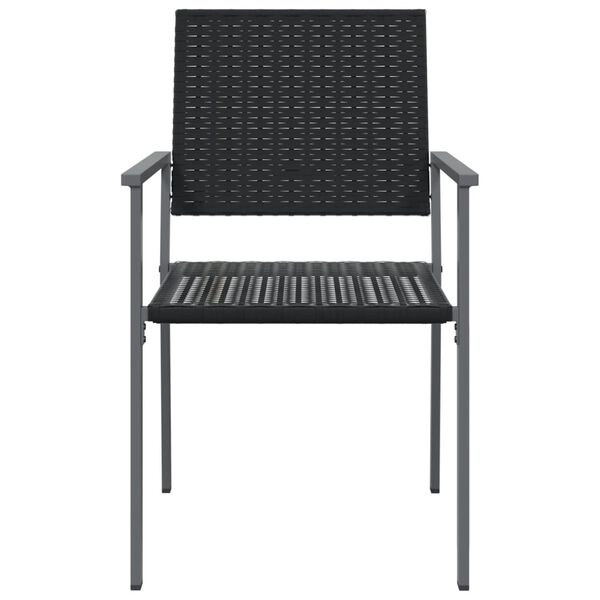vidaXL Garden Chairs 6 pcs Black 54x62.5x89 cm Poly Rattan