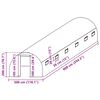 vidaXL Greenhouse Replacement Cover (27 m&sup2;) 300x900x200 cm Green