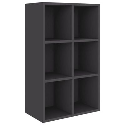 vidaXL Book Cabinet/Sideboard Grey 66x30x98 cm Engineered Wood