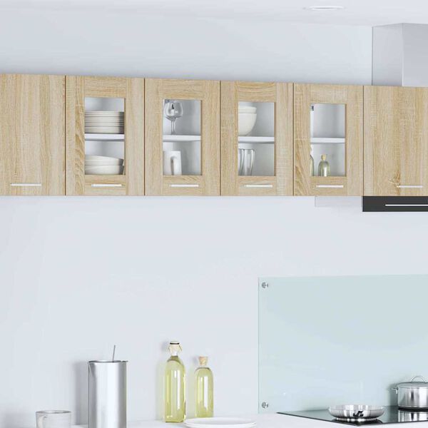vidaXL Hanging Cabinet with Door Riga 2 pcs Sonoma Oak 60 x 31 x 40 cm