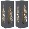 vidaXL Solar LED Pathway Light 2 pcs Warm White 18 x 18 x 50 cm