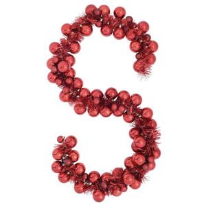 vidaXL Christmas Ball Garland Red 186 cm Polystyrene