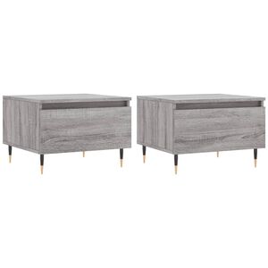 vidaXL Coffee Tables 2 pcs Grey Sonoma 50x46x35 cm Engineered Wood