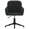 vidaXL Dining Chair 2 pcs Black 55 x 59.5 x 77 cm Velvet