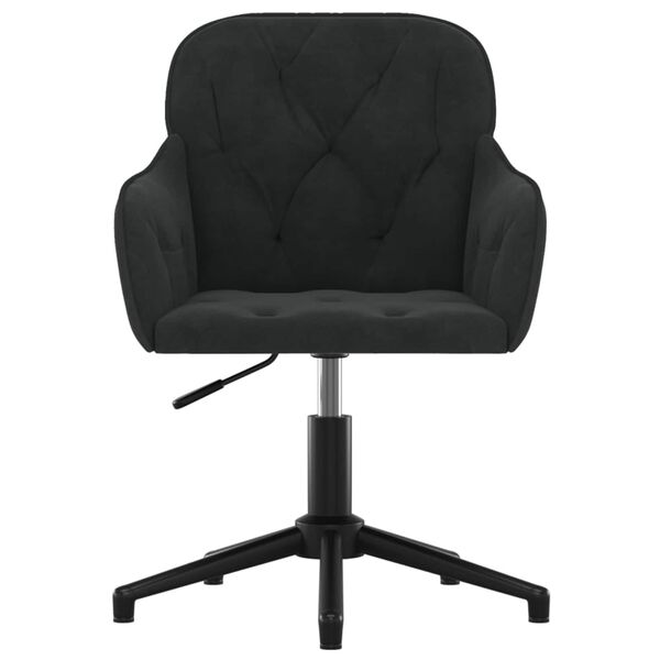 vidaXL Dining Chair 2 pcs Black 55 x 59.5 x 77 cm Velvet