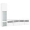vidaXL 4 Piece TV Wall Units with LED White Engineered Wood