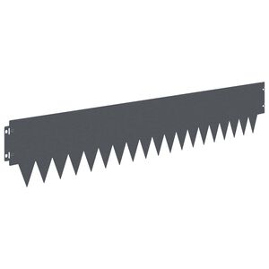 vidaXL Lawn Edging 20 pcs 103 x 20 cm Steel Anthracite