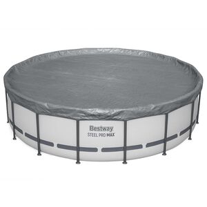 Bestway Pool Cover 1 &Oslash;6.71 m Round Polyester Grey for
