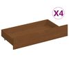 vidaXL Bed Frame without Mattress Honey Brown Solid Wood 160x200 cm (322079+2x321987)