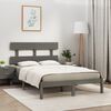 vidaXL Bed Frame without Mattress Grey 200x200 cm Solid Wood