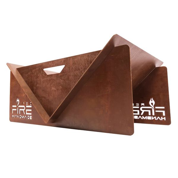 RedFire Handmade Fire Pit V Rust Steel