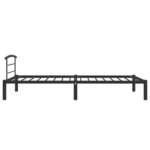 vidaXL Bed Frame without Mattress Black Metal 90x200 cm