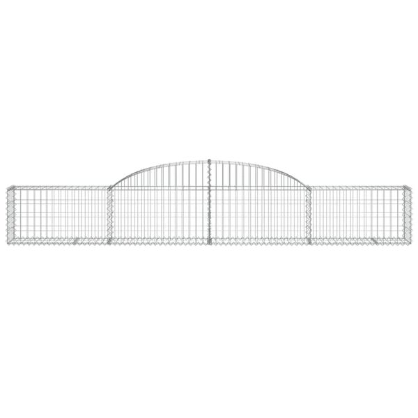 vidaXL Arched Gabion Baskets 2 pcs 300x30x40/60 cm Galvanised Iron