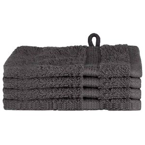 vidaXL Guest Towel SOLUND 4 pcs Anthracite 15 x 21 cm 550 gsm