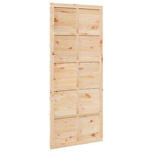 vidaXL Barn Door Brown 100 x 2.5 x 208 cm Solid Pine Wood