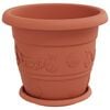 vidaXL Plant Pots 6 pcs Brick Red &Oslash; 30 x 25 cm Plastic