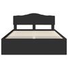 vidaXL Bed Frame with Headboard Black 140 x 200 cm Solid Pine Wood