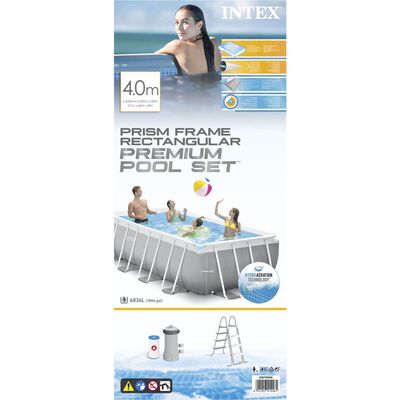 Intex Swimming Pool Set Prism Frame Rectangular 400x200x100 cm