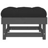 vidaXL Garden Footstools with Cushions 2pcs Grey Solid Wood Pine