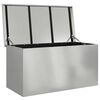 vidaXL Outdoor Storage Box Silver 100 x 50.5 x 50 cm Steel