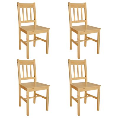 vidaXL Dining Chairs 4 pcs Pinewood