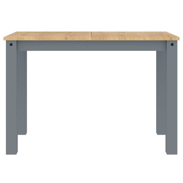 vidaXL Dining Table Panama Grey 112x60x75 cm Solid Wood Pine