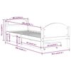 vidaXL Bed Frame without Mattress Honey Brown Solid Wood 90x200 cm (322036+321987)