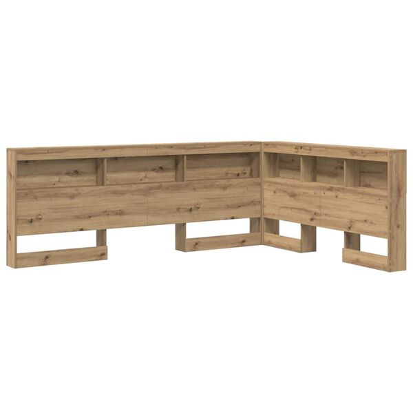 vidaXL Storage Headboard with Shelf Artisan Oak 150 cm Engineered Wood