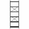 vidaXL Bookshelf Black Oak 60 x 30 x 190 cm Engineered Wood
