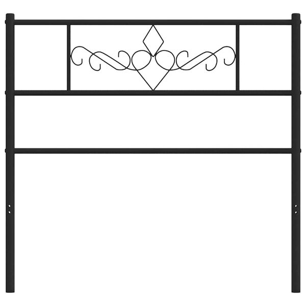 vidaXL Metal Replace Headboard Black 75 cm