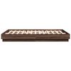 vidaXL Bed Frame with LED without Mattress Brown Oak 150x200 cm King Size