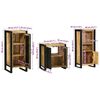 vidaXL Bathroom Furniture Set with Shelf 3 pcs Brown Solid Mango Wood