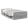 vidaXL Bed Frame with Drawers without Mattress Grey Sonoma 75x190 cm Small Single