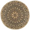 vidaXL Area Rug | Natural and dark blue pattern | Braided Jute | Medium