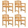 vidaXL 5 Piece Garden Dining Set Solid Wood Teak