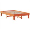 vidaXL Bed Frame without Mattress Wax Brown 135x190 cm Double Solid Wood Pine