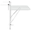 vidaXL Balcony Table White 60x40 cm Steel