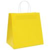 vidaXL Paper Bags 250 pcs with Handles Yellow 26x17x25 cm
